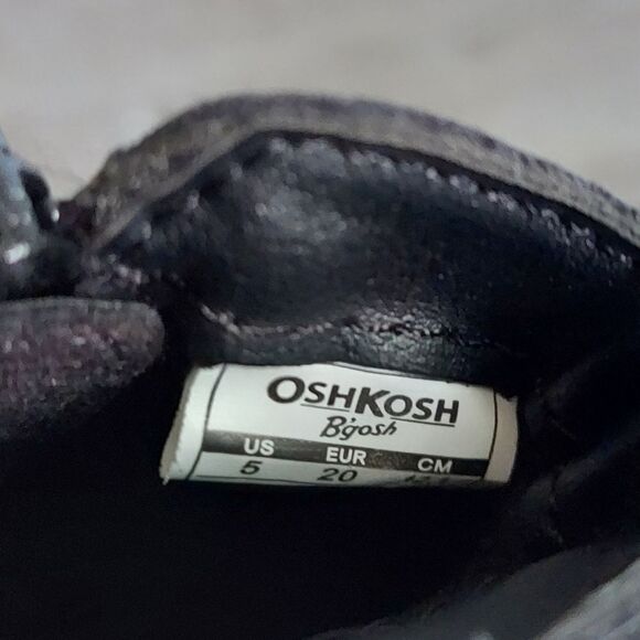 OshKosh B'gosh Banu Infant Girl's Black Ankle Boots Size 5 - Picture 8 of 8